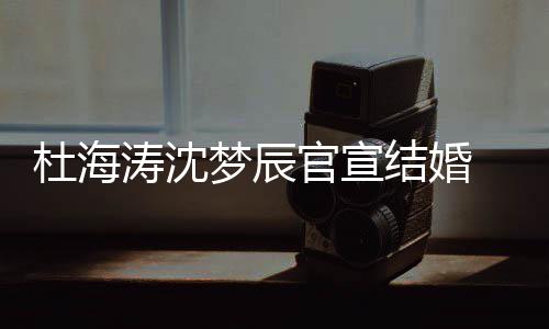 涛沈天结婚叫乖喜鹊杜海官宣乖梦辰文称 发上的