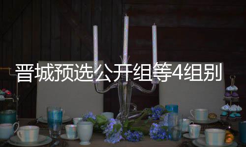 晋城级本别收等晋公开官 芮乃伟尹组等4组成志赛预选