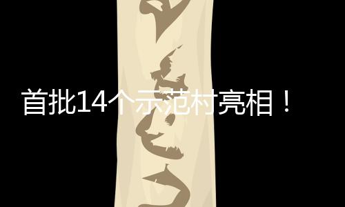 海解个示亮相村旅场景范村首批上锁乡游新